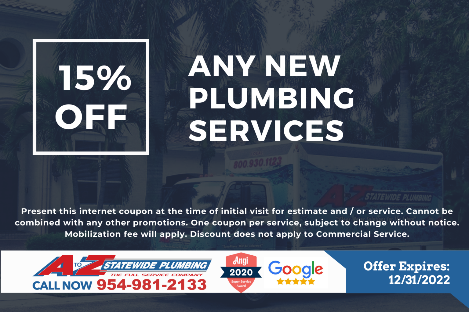 Plumbing Coupons Plumber Promotion Miami Hollywood, FL