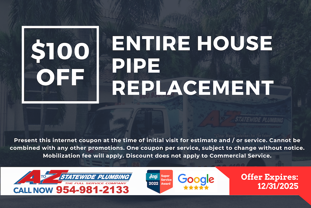 Entire House Pipe Replacement Coupon $100 Off