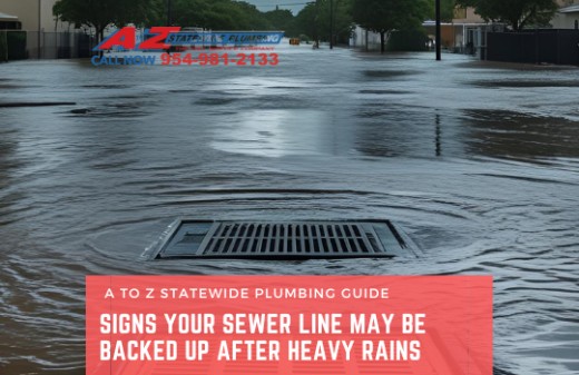 Signs your sewer line might be backed up after rain