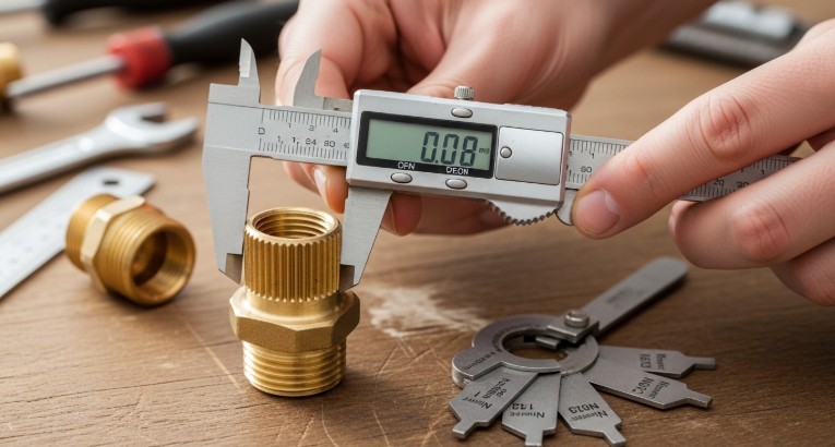 How to Measure NPT Fittings using caliper and thread gauge for accurate pipe sizing