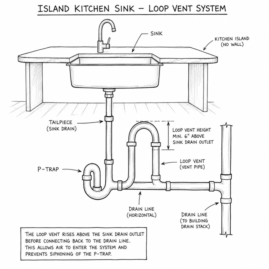 Loop vent