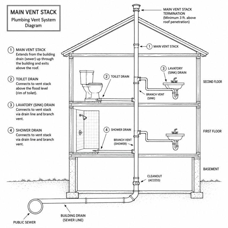 Plumbing Vent Diagram: Complete Guide to Plumbing Venting, Types, Rules ...