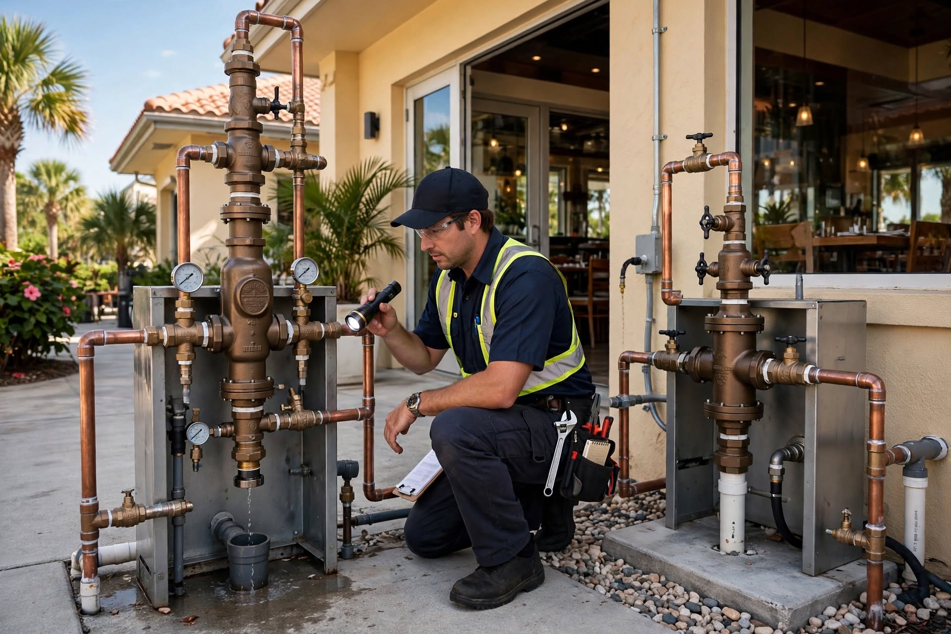 Backflow Preventer Types Florida Restaurants Need RPZ vs. DCVA & How to Stay Compliant