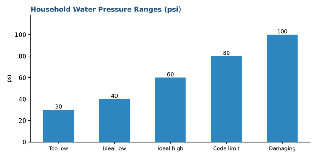 Household Water Pressure Ranges (psi)