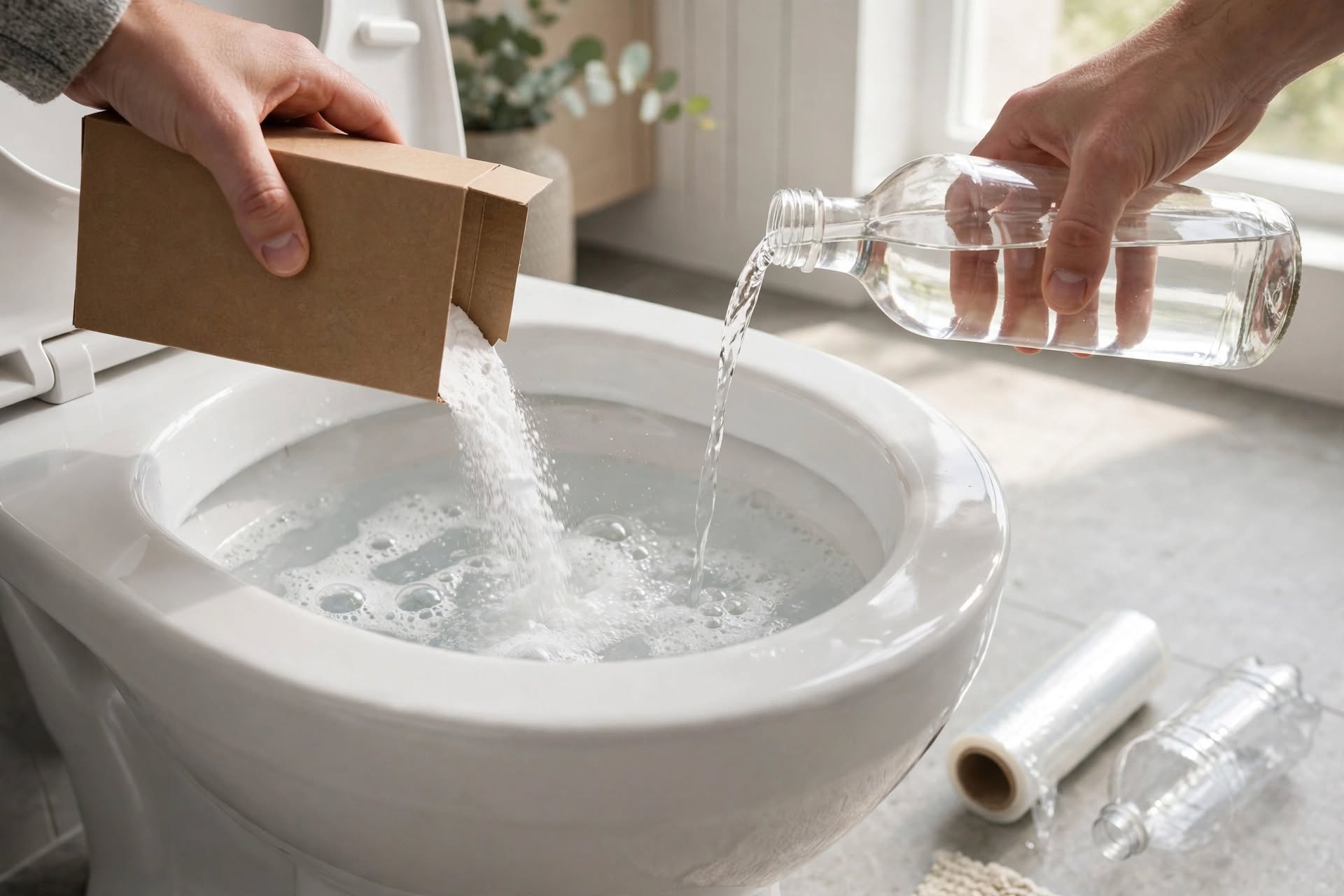 How to Unclog a Toilet Without a Plunger (6 Methods That Actually Work)