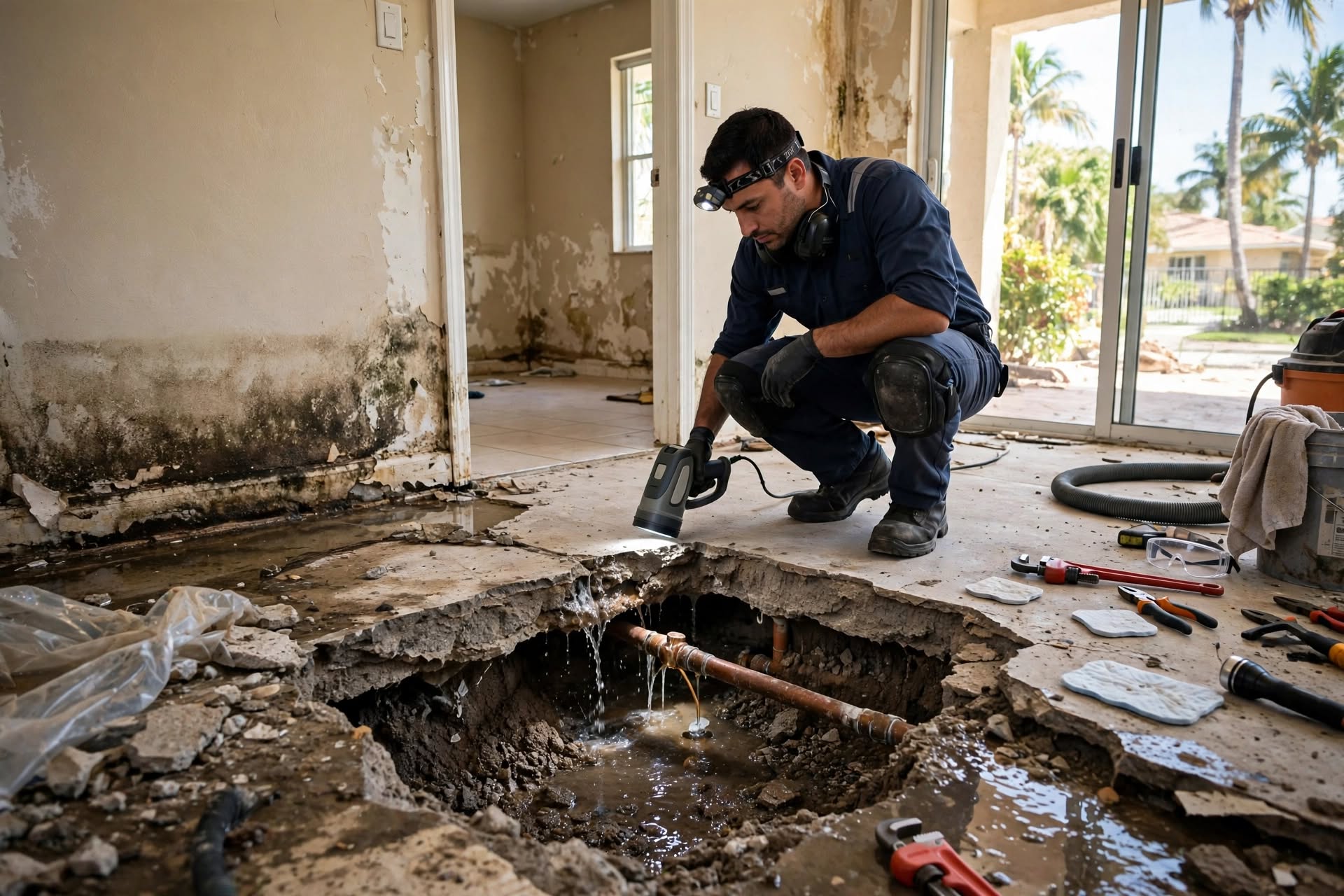 Slab Leak Repair in Miami-Dade Costs, Warning Signs, & When a Simple Fix Isn't Enough