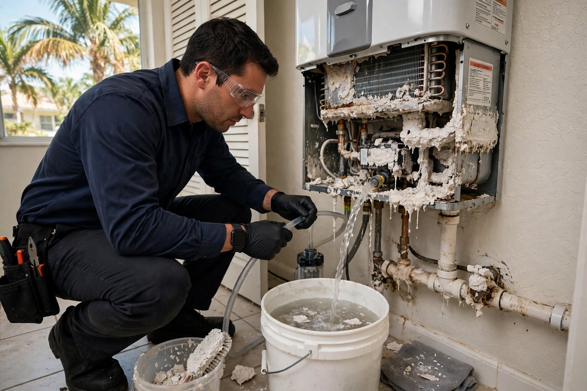 Tankless Water Heater Descaling in South Florida Why Hard Water Kills Efficiency